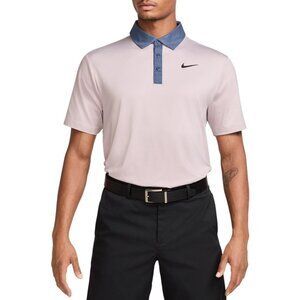 Nike Men's Dri-FIT Tour Contrast Golf Polo, Medium, Platinum Violet Purple